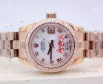 Replica Rolex Diamond Bezel Datejust Rose Gold President Watch 26mm Ladies Replica Rolex